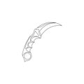 Black dagger knife sign icon. Vector illustration eps 10