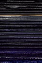 Black and dark blue reptile leather samples collection texture background