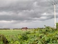 The black dark cloud. Look Like the rain will come soon.