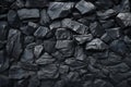 Black or dark gray rough grainy stone texture background Royalty Free Stock Photo