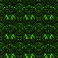 Black dark green gothic cross crystal glow metal paper mosaic polygonal ornament 3D seamless texture