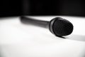 Black dark grey reporter omnidirectional dynamic microphone audio hardware