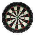 Dartboard with white background. Darts playing time. Royalty Free Stock Photo