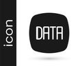 Black Data analysis icon isolated on white background. Business data analysis process, statistics. Charts and diagrams Royalty Free Stock Photo