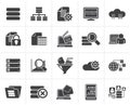 Black data and analytics icons