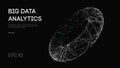 Black data technology background. Business computer internet concept. Big data network illustration. Digital