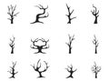 Black dead tree icons