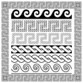 Black decorative frame in vintage style and roman patterns Royalty Free Stock Photo