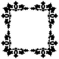 Black decorative frame on a white background. Royalty Free Stock Photo