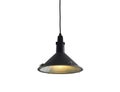 Black decorative lamp hanging from the ceiling.modern lamp.