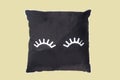 Black decorative pillow Royalty Free Stock Photo