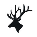 Black deer antlered