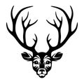 Black deer head