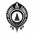 Futuristic Victorian Tribal Emblem Pattern Digital Illustration