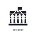 black democracy isolated vector icon. simple element illustration from united states concept vector icons. democracy editable logo Royalty Free Stock Photo