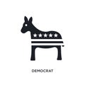 black democrat isolated vector icon. simple element illustration from united states of america concept vector icons. democrat Royalty Free Stock Photo