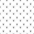 Black dense detail isolated realistic spider insect Halloween pattern on white