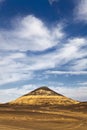Black desert landscape with a nice sky background