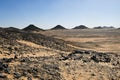 Black desert in the Sinai Peninsula, Egypt Royalty Free Stock Photo