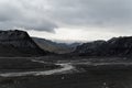 Black deserted landscape