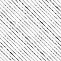 Black diagonal lines vector seamless pattern. Monocolor charcoal pencil drawing texture.