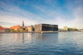 The Black building of One of the largest library in the world - national Royal Library of the University of Copenhagen Royalty Free Stock Photo