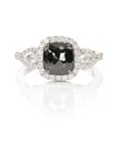 Black diamond onyx fashion wedding engagement ring