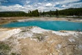 Black Diamond Pool spring, located in the Biscuit Basin, a geothermal feature area of Yellowstone National Park