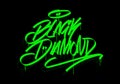 BLACK DIAMOND word graffiti tag style