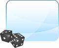 Black Dice on Blank Background Royalty Free Stock Photo