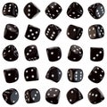 Black dice icons