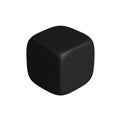 Black dice isolated on white background. Blank. Royalty Free Stock Photo