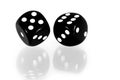 Black Dice Reflected Royalty Free Stock Photo