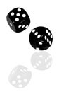 Black Dice Reflected Royalty Free Stock Photo