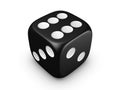 Black dice on white background Royalty Free Stock Photo