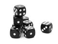 Black dice on a white background creative photo. Royalty Free Stock Photo