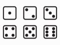 Black dices vector icons