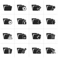 Black Different kind of folder icons