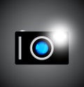 Black digital camera Royalty Free Stock Photo