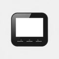 Black digital display panel with a rectangular shape and rounded Royalty Free Stock Photo