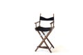 Black director chair use in video production or movie and cinema industry. It`s put on white background. isolated