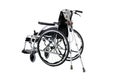 Black disability wheelchair crutch, Invalid chair, wheelchair and crutches isolated on White Background