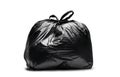 Black disposable bin bag or garbage bag