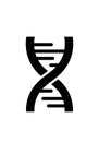 Black DNA helix icon on a white background. The helix is stylized Royalty Free Stock Photo