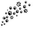 Black dog paw print vector illustration Royalty Free Stock Photo