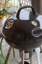 Black dome shaped grill