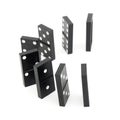 Black domino stones Royalty Free Stock Photo