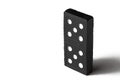 Black dominoes isolated on a white background.Copy space Royalty Free Stock Photo