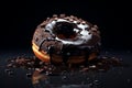 black donut halloween background