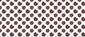 Black donuts with red glaze on white background seamless pattern top view. Food dessert flatly flat lay of delicious